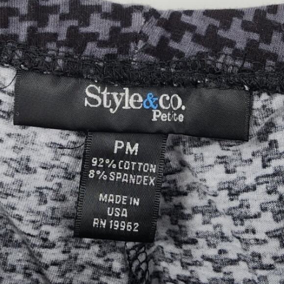 Style & Co Patterned Stretch Leggings - Petite Medium - Picture 2 of 2